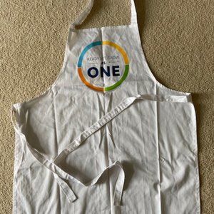 - Full size NEW white cotton adult size cotton clothing protector apron